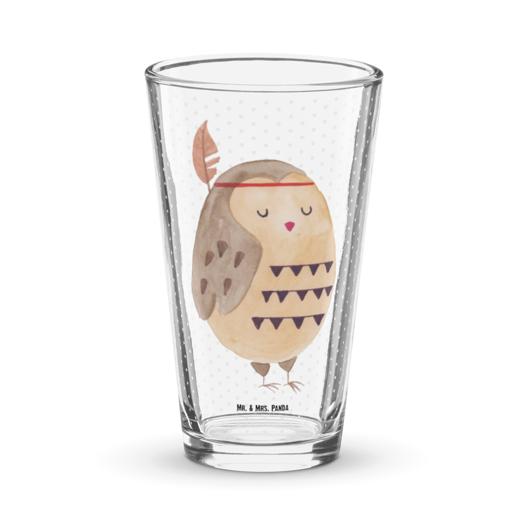 Premium Trinkglas Eule Federschmuck Trinkglas, Glas, Pint Glas, Bierglas, Cocktail Glas, Wasserglas, Eule, Eule Deko, Owl, Das Leben ist ein Abenteuer, Reisespruch, Federschmuck, Dekoration