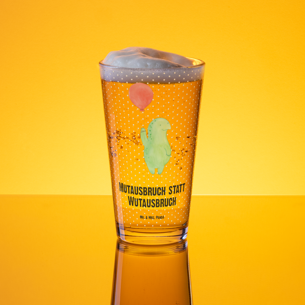 Premium Trinkglas Schildkröte Luftballon Trinkglas, Glas, Pint Glas, Bierglas, Cocktail Glas, Wasserglas, Schildkröte, Schildkröten, Mutausbruch, Motivation, Motivationsspruch