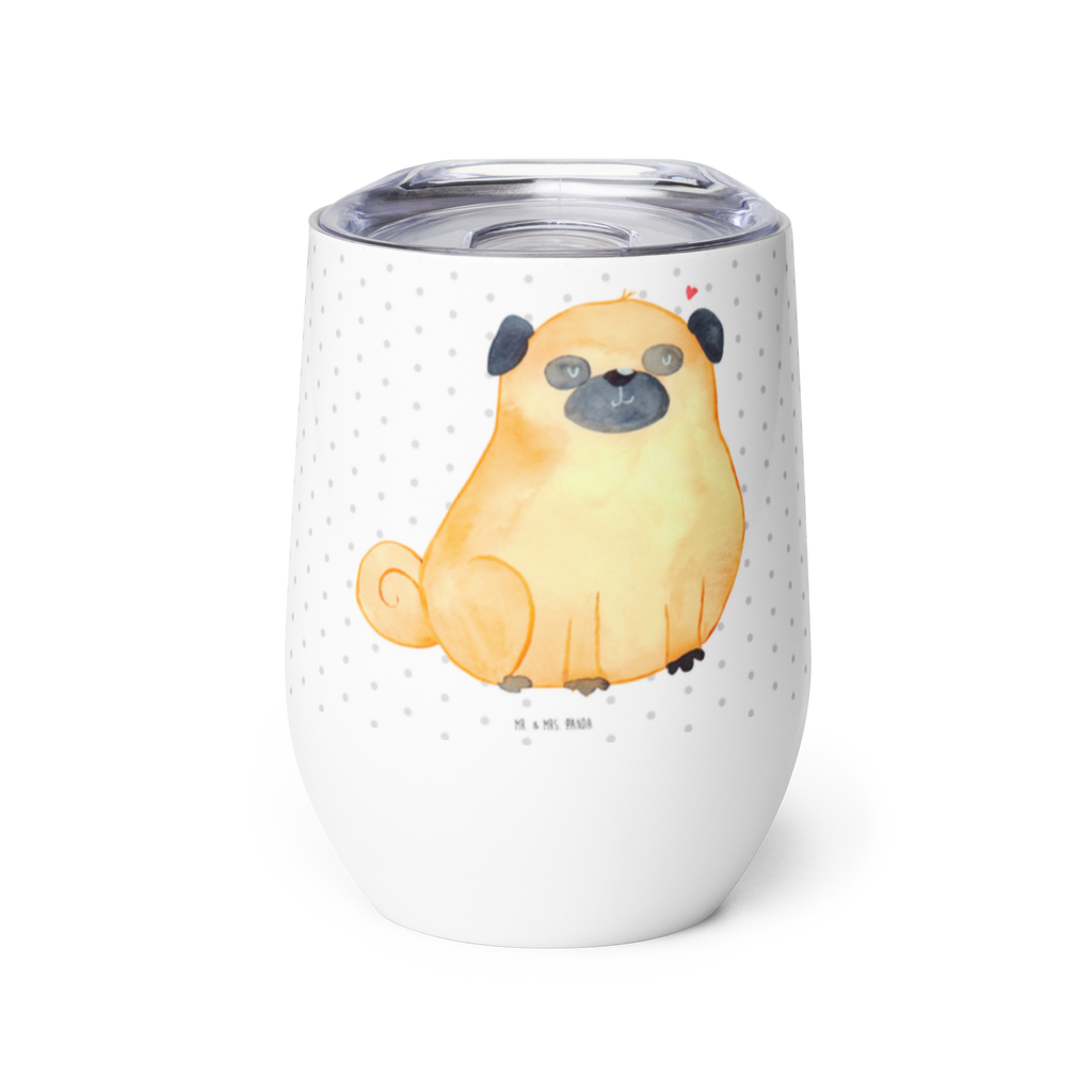 Weinbecher Mops Weinbecher, Glühwein Becher, Heißgetränke, Trinkbecher, Weinkelch, Weingläser, hochwertiger Weinbecher, Weinbecher Reisen, Weinbecher unterwegs, Hund, Hundemotiv, Haustier, Hunderasse, Tierliebhaber, Hundebesitzer, Sprüche, Mops, Liebe, Hundeliebe