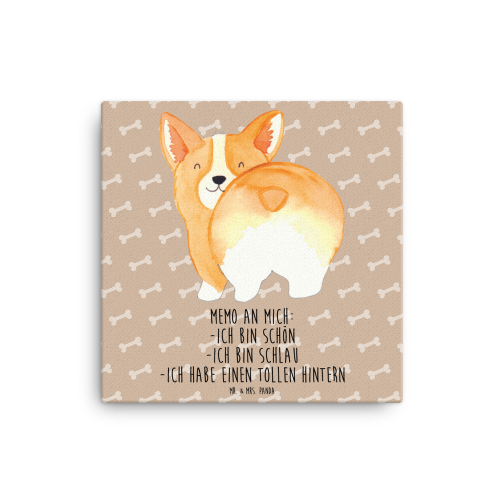 Leinwand Bild Corgie Po Leinwand, Bild, Kunstdruck, Wanddeko, Dekoration, Hund, Hundemotiv, Haustier, Hunderasse, Tierliebhaber, Hundebesitzer, Sprüche, Corgie, Hundeliebe, Motivation, Selbstliebe, Spruch