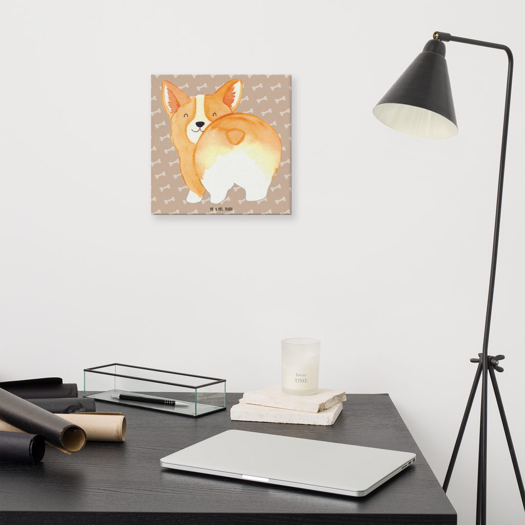 Leinwand Bild Corgie Po Leinwand, Bild, Kunstdruck, Wanddeko, Dekoration, Hund, Hundemotiv, Haustier, Hunderasse, Tierliebhaber, Hundebesitzer, Sprüche, Corgie, Hundeliebe, Motivation, Selbstliebe, Spruch