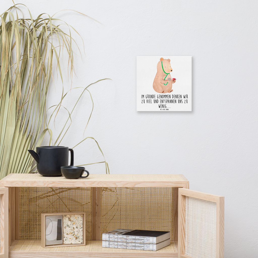 Leinwand Bild Bär Arzt Leinwand, Bild, Kunstdruck, Wanddeko, Dekoration, Bär, Teddy, Teddybär, Arzt, Ärztin, Doktor, Professor, Doktorin, Professorin