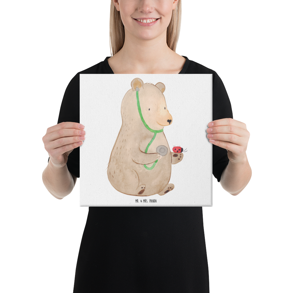 Leinwand Bild Bär Arzt Leinwand, Bild, Kunstdruck, Wanddeko, Dekoration, Bär, Teddy, Teddybär, Arzt, Ärztin, Doktor, Professor, Doktorin, Professorin