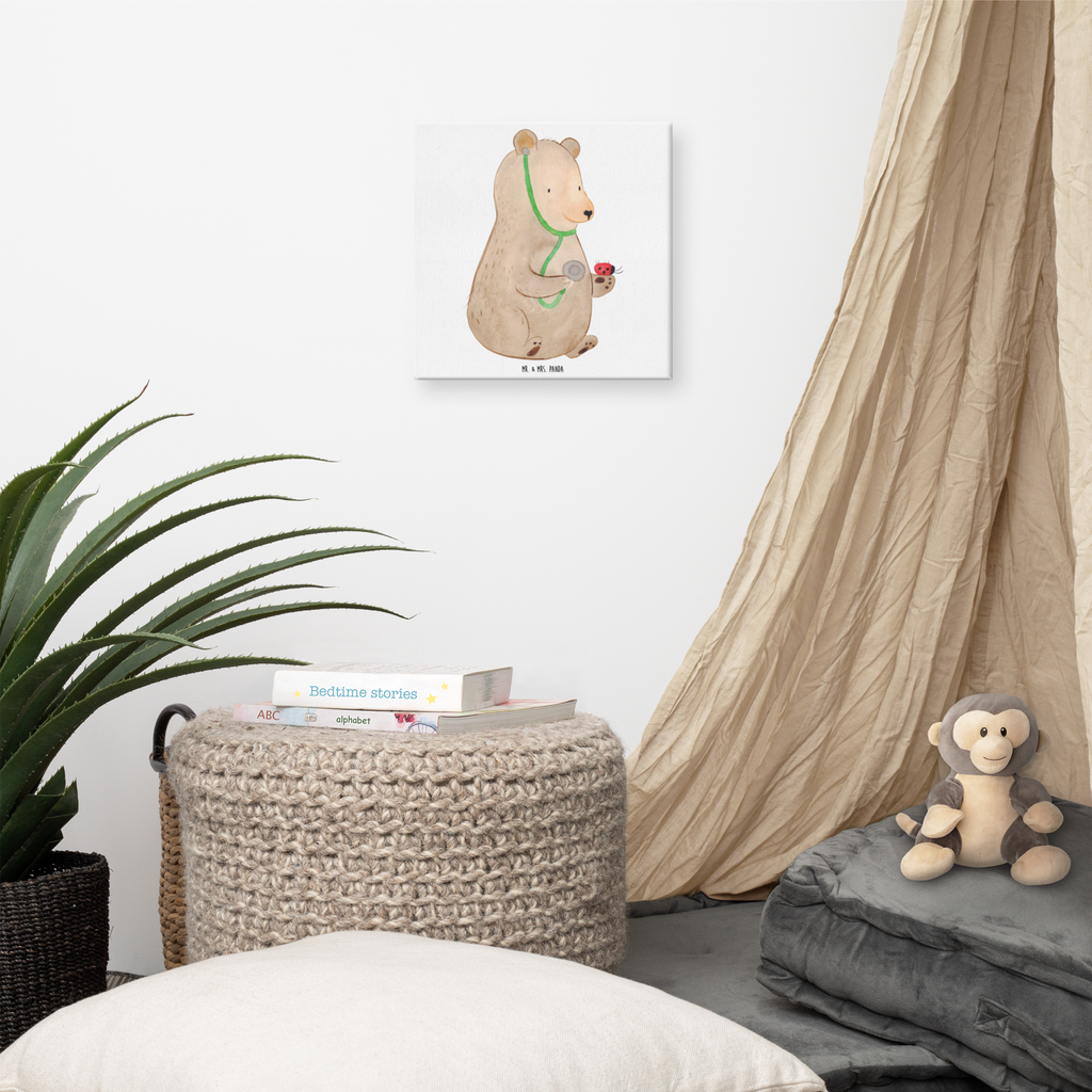 Leinwand Bild Bär Arzt Leinwand, Bild, Kunstdruck, Wanddeko, Dekoration, Bär, Teddy, Teddybär, Arzt, Ärztin, Doktor, Professor, Doktorin, Professorin