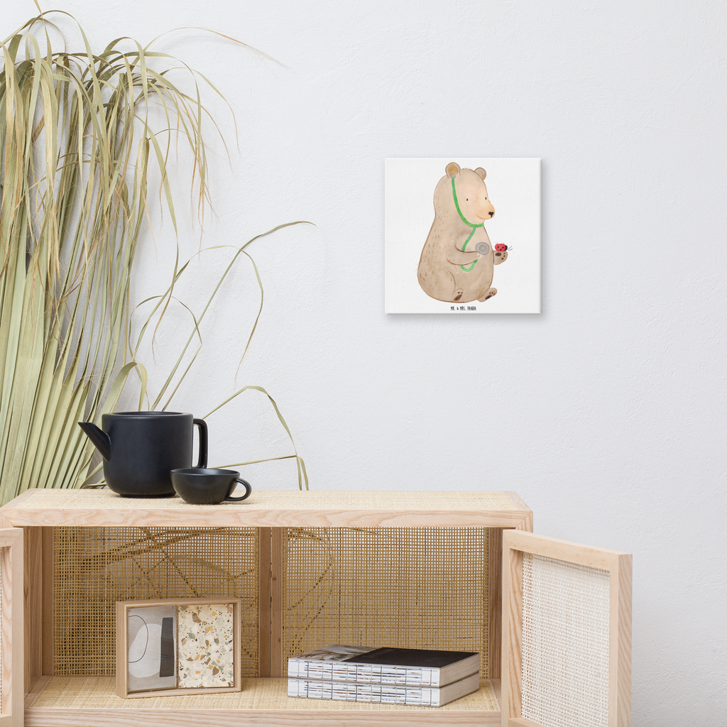 Leinwand Bild Bär Arzt Leinwand, Bild, Kunstdruck, Wanddeko, Dekoration, Bär, Teddy, Teddybär, Arzt, Ärztin, Doktor, Professor, Doktorin, Professorin