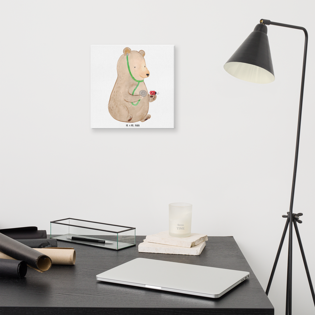 Leinwand Bild Bär Arzt Leinwand, Bild, Kunstdruck, Wanddeko, Dekoration, Bär, Teddy, Teddybär, Arzt, Ärztin, Doktor, Professor, Doktorin, Professorin
