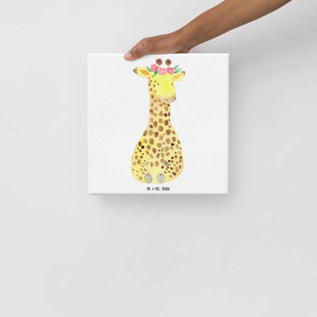 Leinwand Bild Giraffe Blumenkranz Leinwand, Bild, Kunstdruck, Wanddeko, Dekoration, Afrika, Wildtiere, Giraffe, Blumenkranz, Abenteurer, Selbstliebe, Freundin