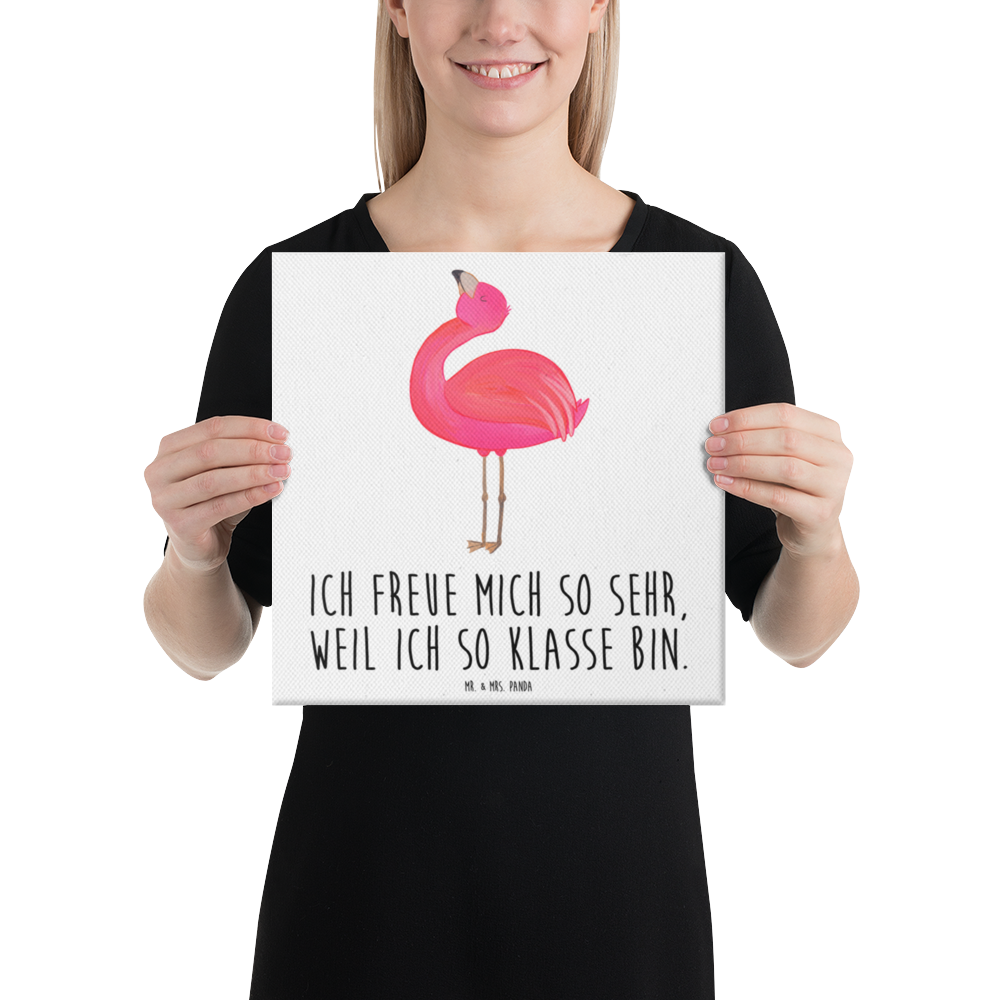Leinwand Bild Flamingo stolz Leinwand, Bild, Kunstdruck, Wanddeko, Dekoration, Flamingo, stolz, Freude, Selbstliebe, Selbstakzeptanz, Freundin, beste Freundin, Tochter, Mama, Schwester