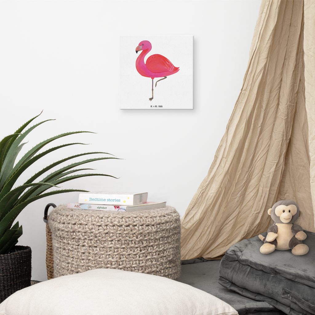 Leinwand Bild Flamingo classic Leinwand, Bild, Kunstdruck, Wanddeko, Dekoration, Flamingo, Einzigartig, Selbstliebe, Stolz, ich, für mich, Spruch, Freundin, Freundinnen, Außenseiter, Sohn, Tochter, Geschwister