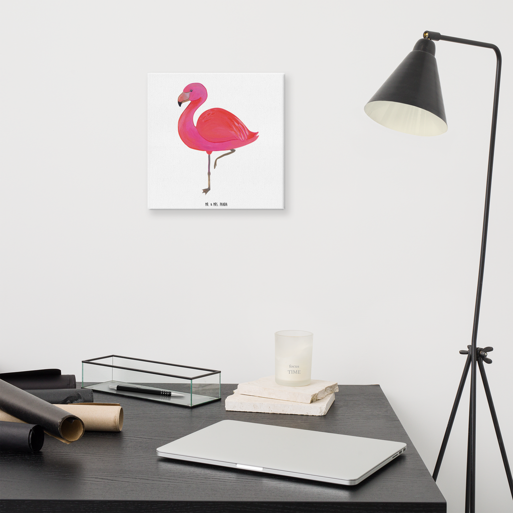 Leinwand Bild Flamingo classic Leinwand, Bild, Kunstdruck, Wanddeko, Dekoration, Flamingo, Einzigartig, Selbstliebe, Stolz, ich, für mich, Spruch, Freundin, Freundinnen, Außenseiter, Sohn, Tochter, Geschwister