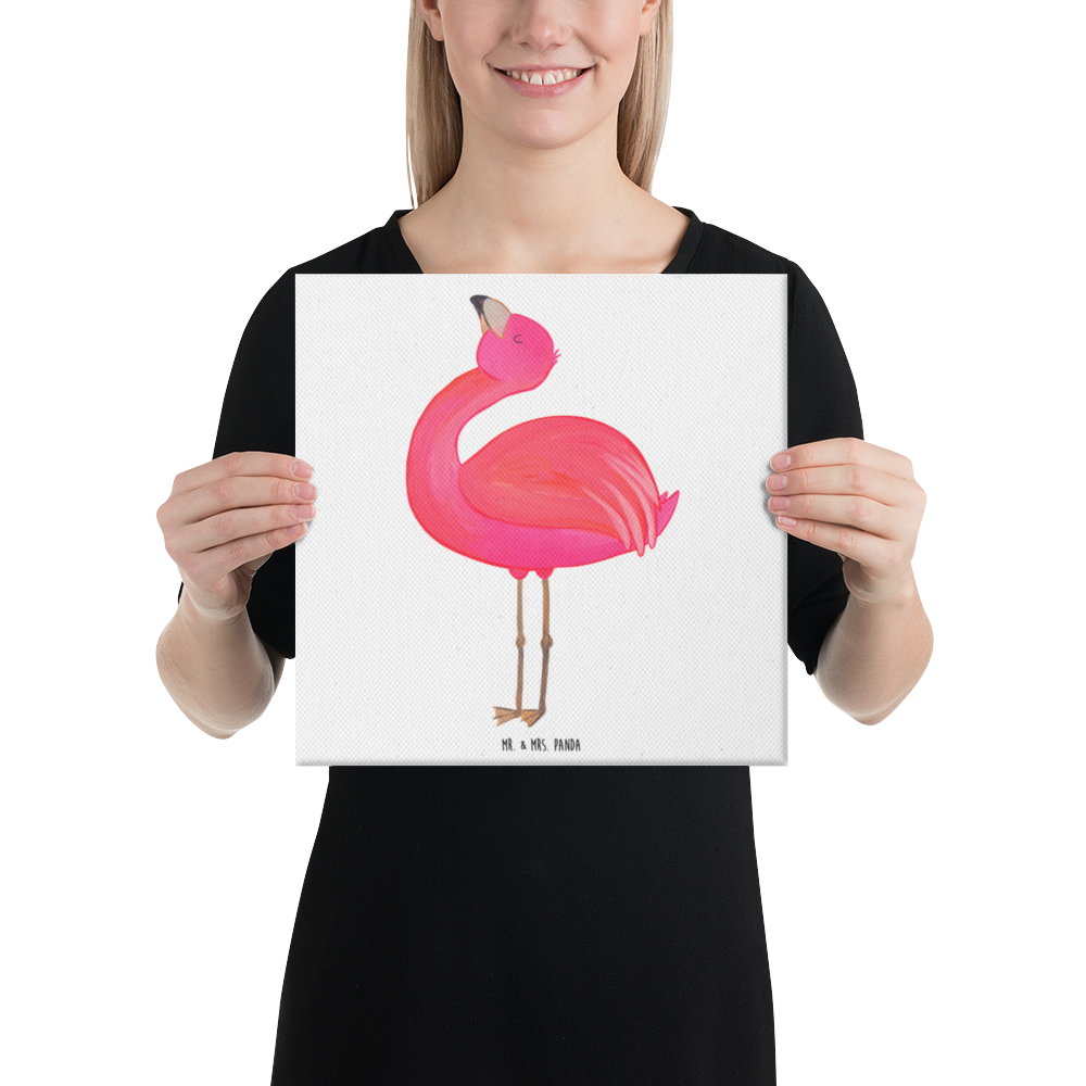 Leinwand Bild Flamingo stolz Leinwand, Bild, Kunstdruck, Wanddeko, Dekoration, Flamingo, stolz, Freude, Selbstliebe, Selbstakzeptanz, Freundin, beste Freundin, Tochter, Mama, Schwester