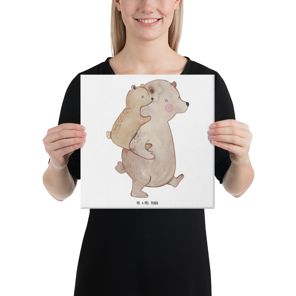 Leinwand Bild Papa Bär Leinwand, Bild, Kunstdruck, Wanddeko, Dekoration, Familie, Vatertag, Muttertag, Bruder, Schwester, Mama, Papa, Oma, Opa, Geschenk, Vater, Papi, Vati, Onkel, Geburtstag