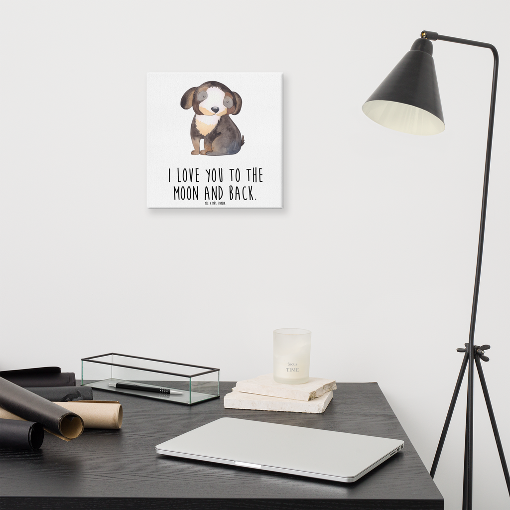 Leinwand Bild Hund entspannt Leinwand, Bild, Kunstdruck, Wanddeko, Dekoration, Hund, Hundemotiv, Haustier, Hunderasse, Tierliebhaber, Hundebesitzer, Sprüche, schwarzer Hund, Hundeliebe, Liebe, Hundeglück