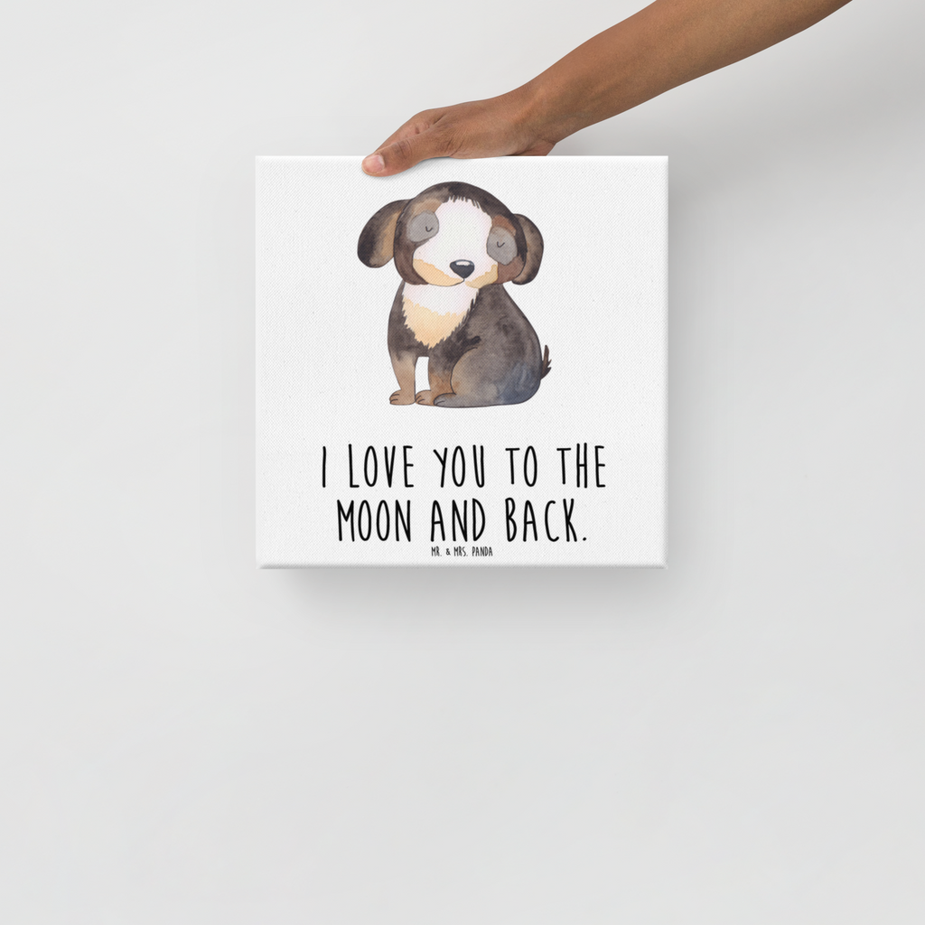 Leinwand Bild Hund entspannt Leinwand, Bild, Kunstdruck, Wanddeko, Dekoration, Hund, Hundemotiv, Haustier, Hunderasse, Tierliebhaber, Hundebesitzer, Sprüche, schwarzer Hund, Hundeliebe, Liebe, Hundeglück