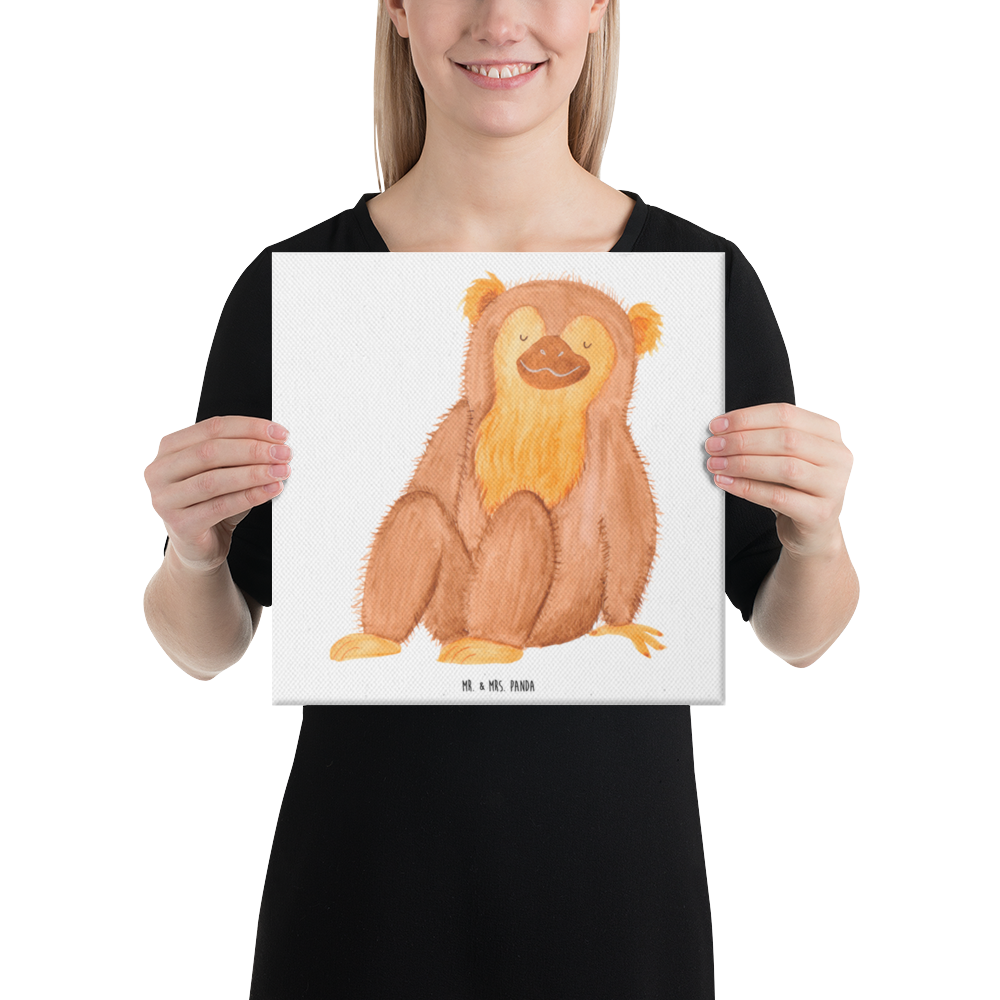 Leinwand Bild Affe Leinwand, Bild, Kunstdruck, Wanddeko, Dekoration, Afrika, Wildtiere, Affe, Äffchen, Affen, Selbstliebe, Respekt, Motivation, Selbstachtung, Liebe, Selbstbewusstsein, Selfcare