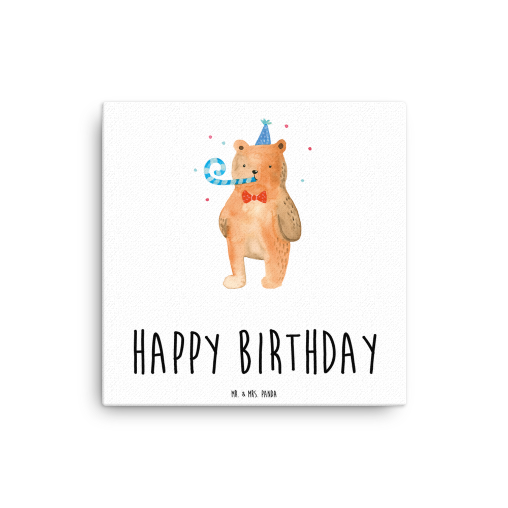 Leinwand Bild Birthday Bär Leinwand, Bild, Kunstdruck, Wanddeko, Dekoration, Bär, Teddy, Teddybär, Happy Birthday, Alles Gute, Glückwunsch, Geburtstag