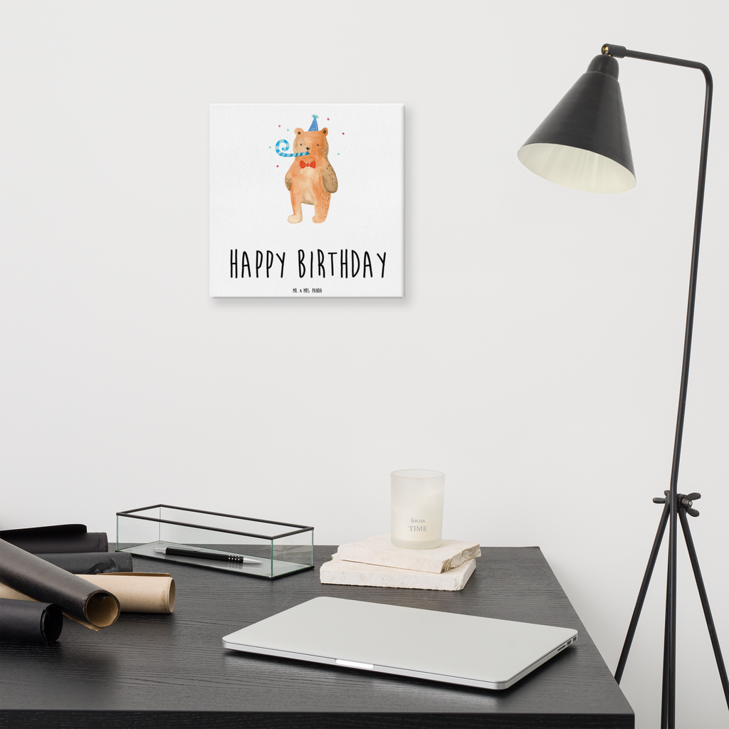 Leinwand Bild Birthday Bär Leinwand, Bild, Kunstdruck, Wanddeko, Dekoration, Bär, Teddy, Teddybär, Happy Birthday, Alles Gute, Glückwunsch, Geburtstag