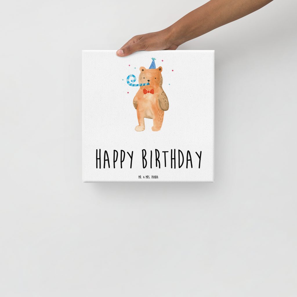 Leinwand Bild Birthday Bär Leinwand, Bild, Kunstdruck, Wanddeko, Dekoration, Bär, Teddy, Teddybär, Happy Birthday, Alles Gute, Glückwunsch, Geburtstag
