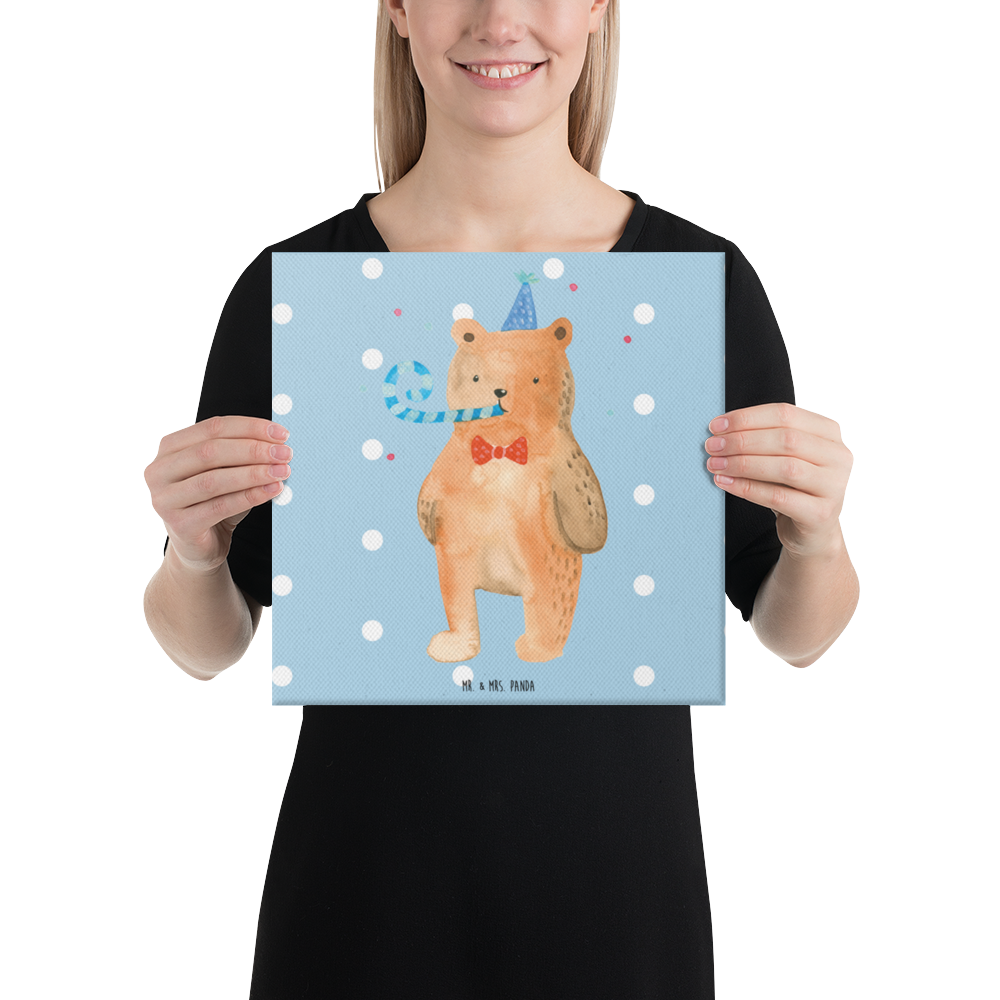 Leinwand Bild Birthday Bär Leinwand, Bild, Kunstdruck, Wanddeko, Dekoration, Bär, Teddy, Teddybär, Happy Birthday, Alles Gute, Glückwunsch, Geburtstag