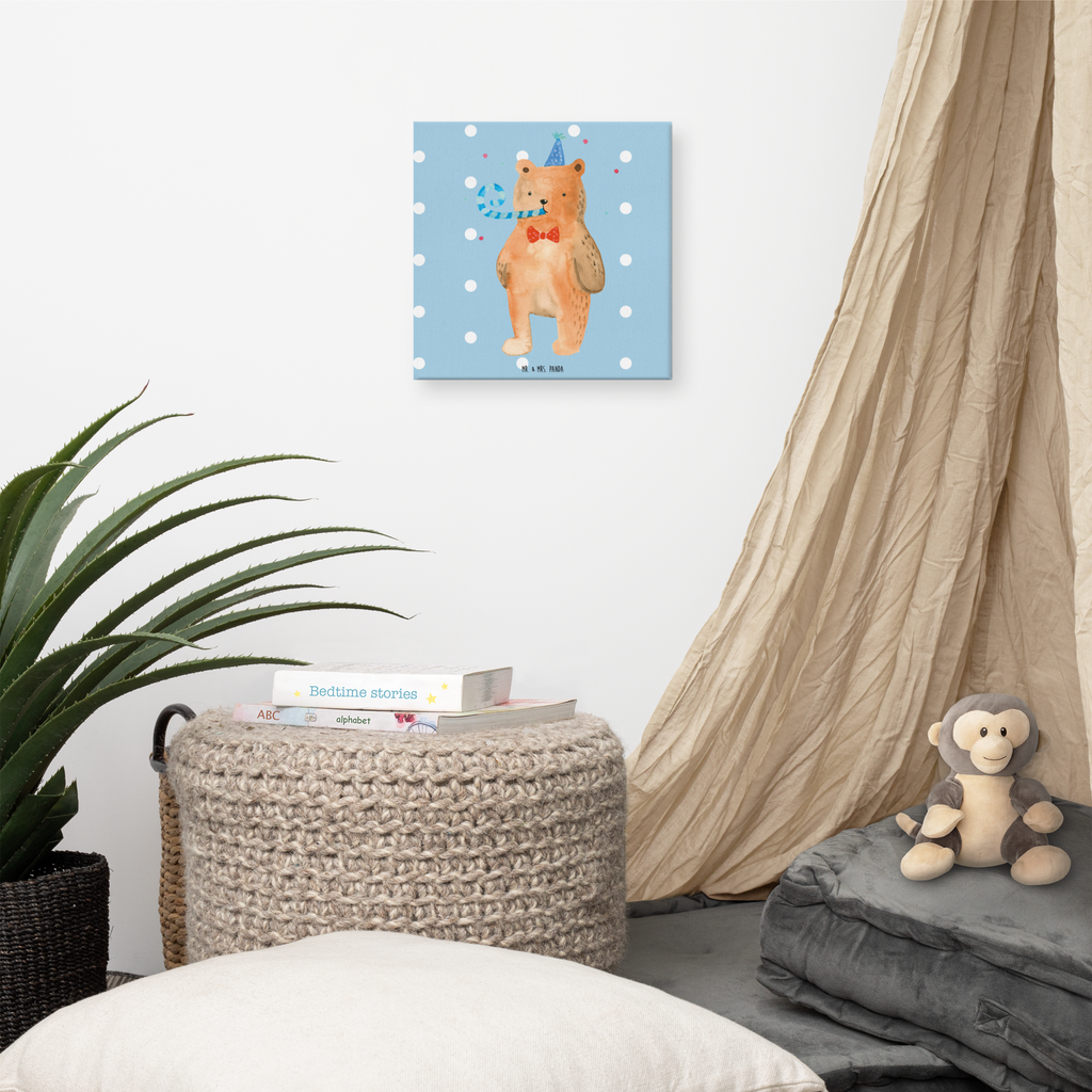 Leinwand Bild Birthday Bär Leinwand, Bild, Kunstdruck, Wanddeko, Dekoration, Bär, Teddy, Teddybär, Happy Birthday, Alles Gute, Glückwunsch, Geburtstag