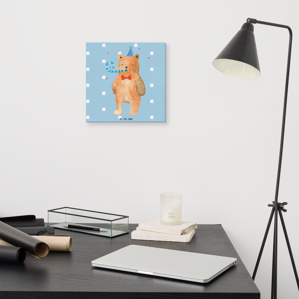 Leinwand Bild Birthday Bär Leinwand, Bild, Kunstdruck, Wanddeko, Dekoration, Bär, Teddy, Teddybär, Happy Birthday, Alles Gute, Glückwunsch, Geburtstag