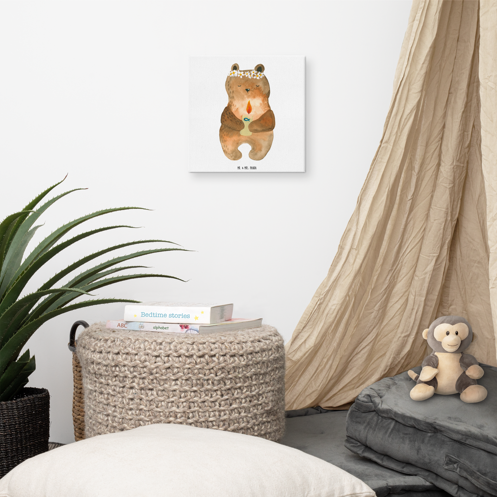 Leinwand Bild Kommunion-Bär Leinwand, Bild, Kunstdruck, Wanddeko, Dekoration, Bär, Teddy, Teddybär, Kommunion, Gottes Segen, Taufkerze, katholisch