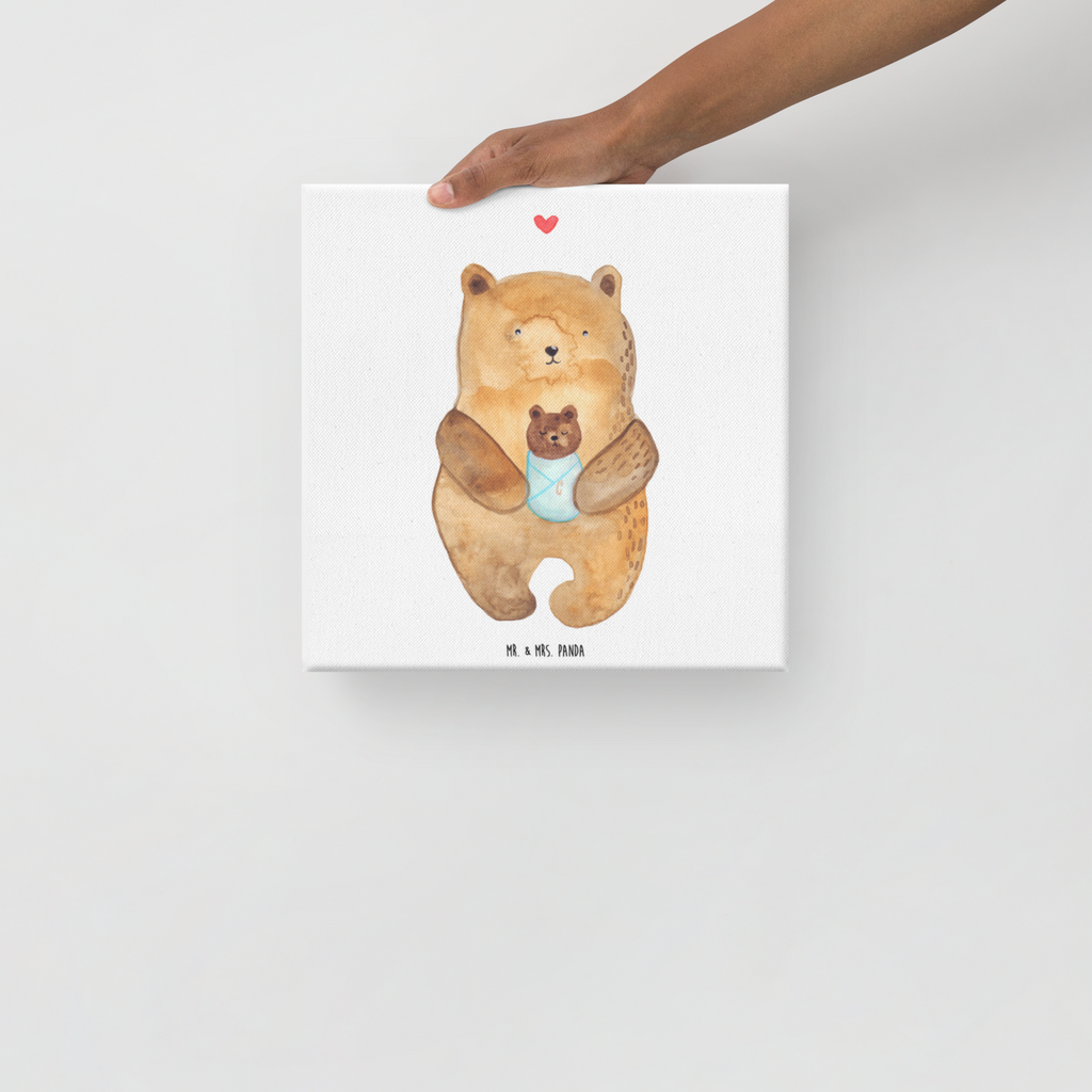 Leinwand Bild Bär mit Baby Leinwand, Bild, Kunstdruck, Wanddeko, Dekoration, Bär, Teddy, Teddybär, Eltern, Mutter, Baby, Taufe, Geburt, Nichte, Neffe, Enkel, Enkelin, Täufling, Geburtstag, Glückwunsch