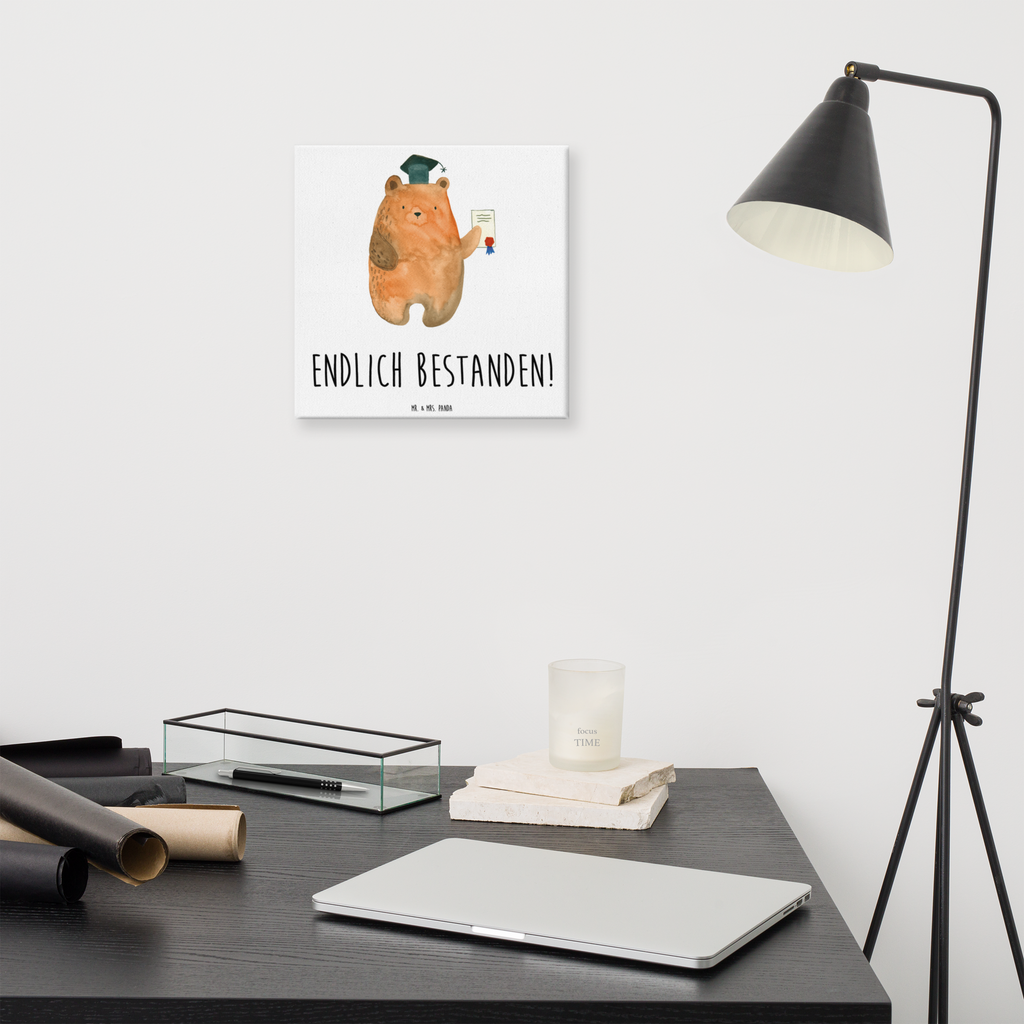 Leinwand Bild Prüfungsbär Leinwand, Bild, Kunstdruck, Wanddeko, Dekoration, Bär, Teddy, Teddybär, Abitur, Prüfungen, Prüfung bestanden, Abschluss, Zeugnis, Abschlusszeugnis