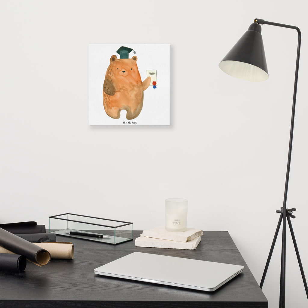 Leinwand Bild Prüfungsbär Leinwand, Bild, Kunstdruck, Wanddeko, Dekoration, Bär, Teddy, Teddybär, Abitur, Prüfungen, Prüfung bestanden, Abschluss, Zeugnis, Abschlusszeugnis