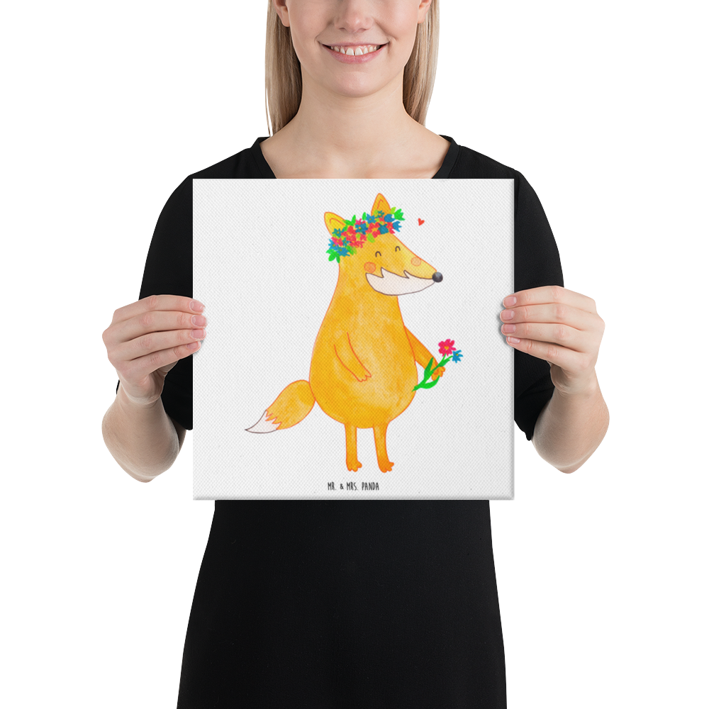 Leinwand Bild Fuchs Blumenliebe Leinwand, Bild, Kunstdruck, Wanddeko, Dekoration, Fuchs, Füchse, Fox, Liebe, Freundin, Fuchsmädchen, Blumenmädchen, Freundinnen, Liebesbeweis, Blume, Blumen, Motivation, Freude, ich, mich, Selbstliebe