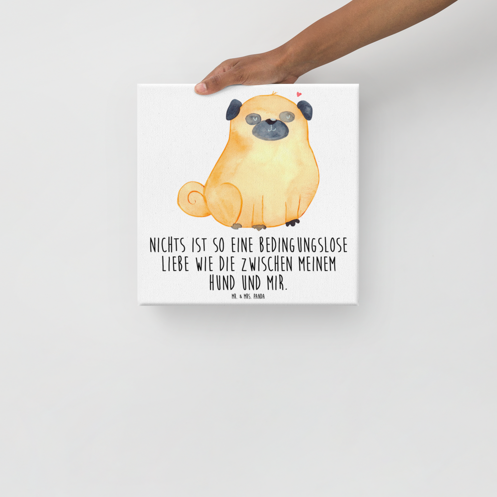 Leinwand Bild Mops Leinwand, Bild, Kunstdruck, Wanddeko, Dekoration, Hund, Hundemotiv, Haustier, Hunderasse, Tierliebhaber, Hundebesitzer, Sprüche, Mops, Liebe, Hundeliebe