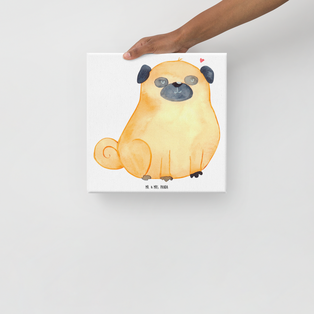 Leinwand Bild Mops Leinwand, Bild, Kunstdruck, Wanddeko, Dekoration, Hund, Hundemotiv, Haustier, Hunderasse, Tierliebhaber, Hundebesitzer, Sprüche, Mops, Liebe, Hundeliebe