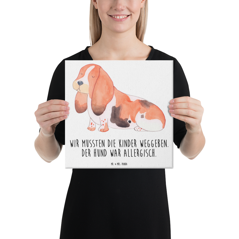 Leinwand Bild Hund Basset Hound Leinwand, Bild, Kunstdruck, Wanddeko, Dekoration, Hund, Hundemotiv, Haustier, Hunderasse, Tierliebhaber, Hundebesitzer, Sprüche, Basset Hound, Basset, Hundeliebe, kinderlos