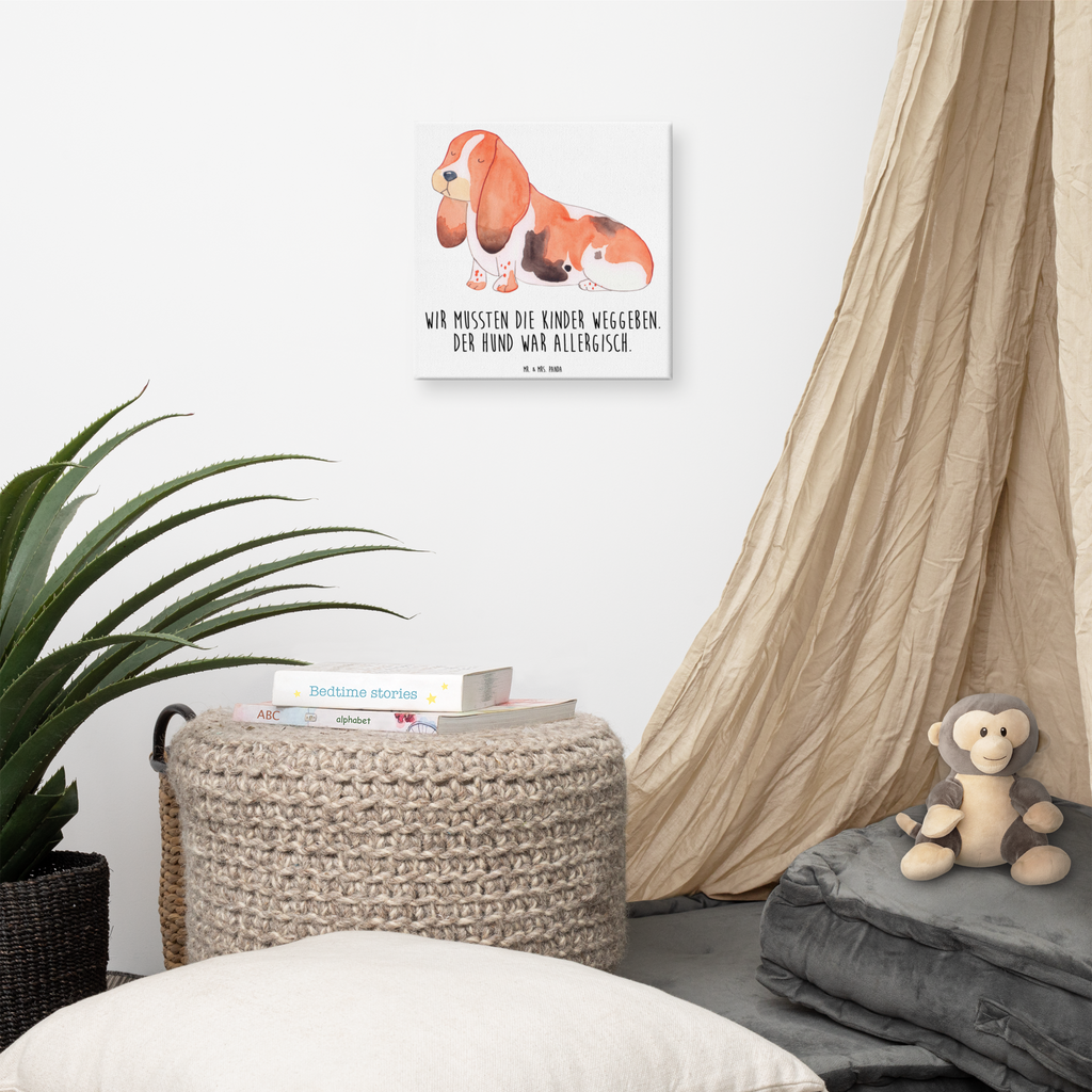 Leinwand Bild Hund Basset Hound Leinwand, Bild, Kunstdruck, Wanddeko, Dekoration, Hund, Hundemotiv, Haustier, Hunderasse, Tierliebhaber, Hundebesitzer, Sprüche, Basset Hound, Basset, Hundeliebe, kinderlos