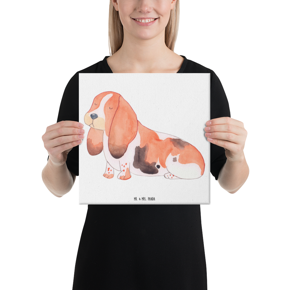 Leinwand Bild Hund Basset Hound Leinwand, Bild, Kunstdruck, Wanddeko, Dekoration, Hund, Hundemotiv, Haustier, Hunderasse, Tierliebhaber, Hundebesitzer, Sprüche, Basset Hound, Basset, Hundeliebe, kinderlos