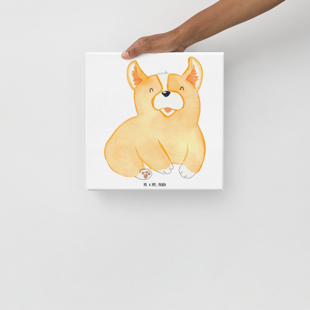 Leinwand Bild Corgie Leinwand, Bild, Kunstdruck, Wanddeko, Dekoration, Hund, Hundemotiv, Haustier, Hunderasse, Tierliebhaber, Hundebesitzer, Sprüche, Corgie, Welsh Corgie Pembroke, britisch, Motivation, Spruch, Hundespruch, Lebensfreude