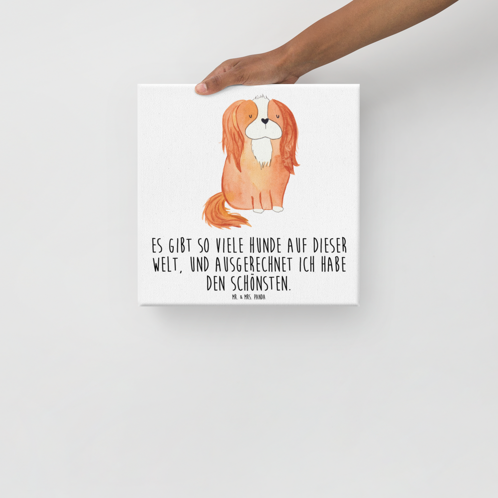 Leinwand Bild Cavalier King Charles Spaniel Leinwand, Bild, Kunstdruck, Wanddeko, Dekoration, Hund, Hundemotiv, Haustier, Hunderasse, Tierliebhaber, Hundebesitzer, Sprüche, Cavalier King Charles Spaniel, Cockerspaniel, Spaniel, Spruch, schönster Hund