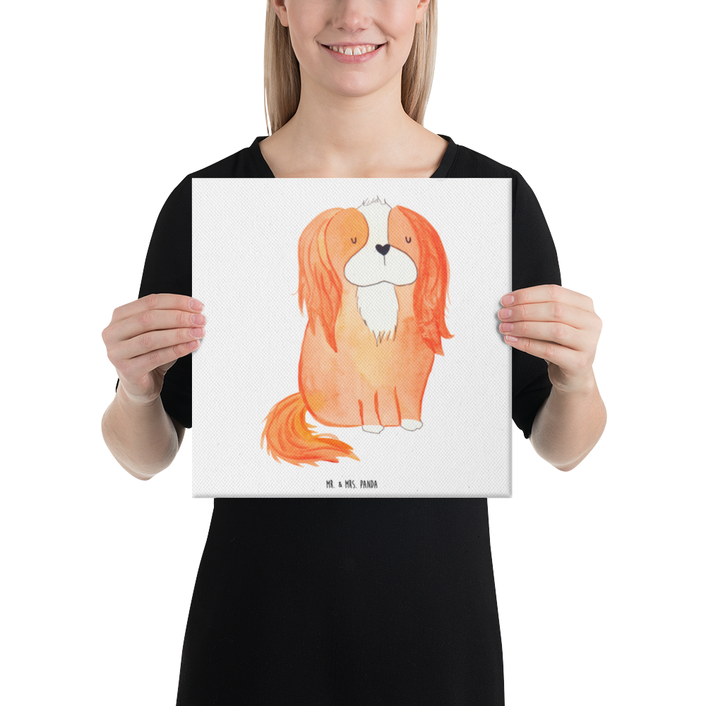 Leinwand Bild Cavalier King Charles Spaniel Leinwand, Bild, Kunstdruck, Wanddeko, Dekoration, Hund, Hundemotiv, Haustier, Hunderasse, Tierliebhaber, Hundebesitzer, Sprüche, Cavalier King Charles Spaniel, Cockerspaniel, Spaniel, Spruch, schönster Hund