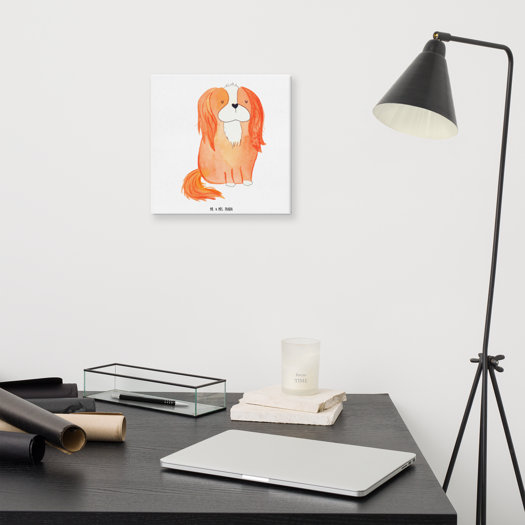 Leinwand Bild Cavalier King Charles Spaniel Leinwand, Bild, Kunstdruck, Wanddeko, Dekoration, Hund, Hundemotiv, Haustier, Hunderasse, Tierliebhaber, Hundebesitzer, Sprüche, Cavalier King Charles Spaniel, Cockerspaniel, Spaniel, Spruch, schönster Hund