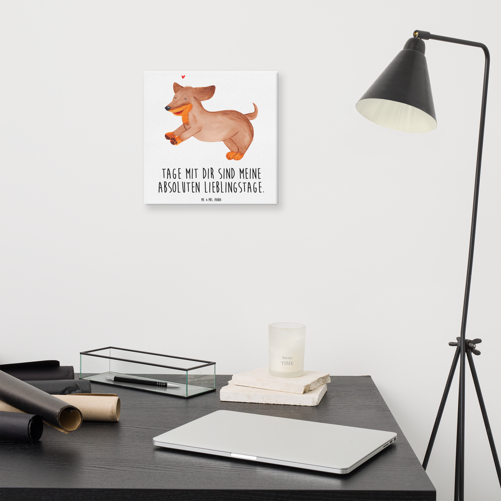 Leinwand Bild Hund Dackel fröhlich Leinwand, Bild, Kunstdruck, Wanddeko, Dekoration, Hund, Hundemotiv, Haustier, Hunderasse, Tierliebhaber, Hundebesitzer, Sprüche, Hunde, Dackel, Dachshund, happy dog