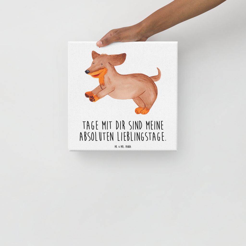 Leinwand Bild Hund Dackel fröhlich Leinwand, Bild, Kunstdruck, Wanddeko, Dekoration, Hund, Hundemotiv, Haustier, Hunderasse, Tierliebhaber, Hundebesitzer, Sprüche, Hunde, Dackel, Dachshund, happy dog