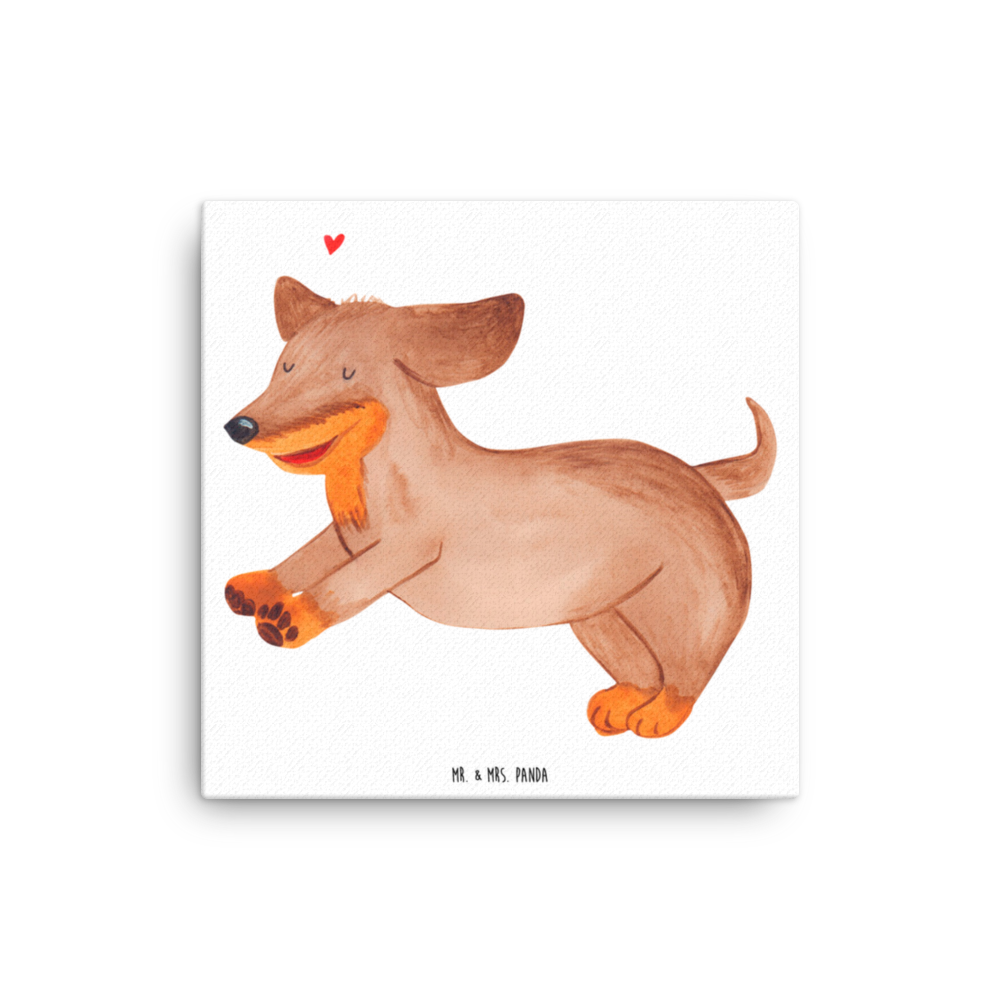 Leinwand Bild Hund Dackel fröhlich Leinwand, Bild, Kunstdruck, Wanddeko, Dekoration, Hund, Hundemotiv, Haustier, Hunderasse, Tierliebhaber, Hundebesitzer, Sprüche, Hunde, Dackel, Dachshund, happy dog
