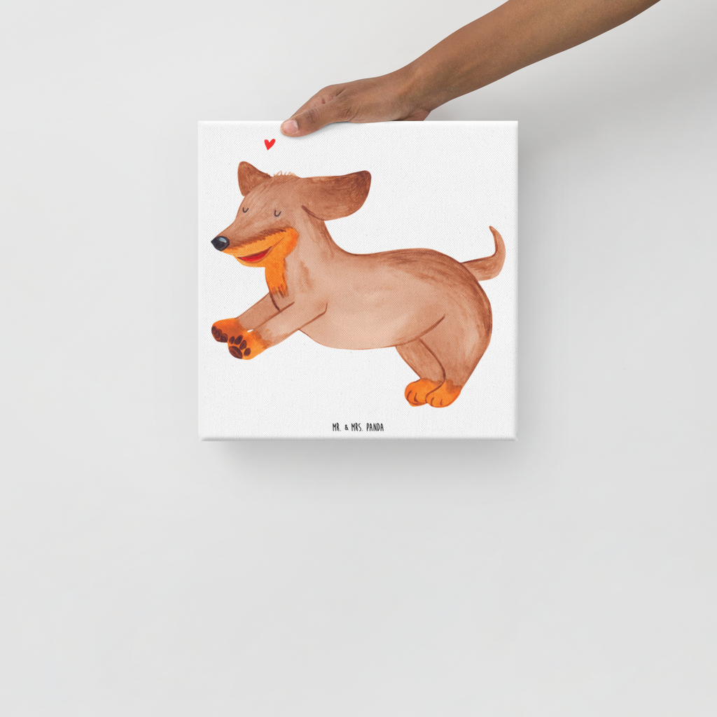 Leinwand Bild Hund Dackel fröhlich Leinwand, Bild, Kunstdruck, Wanddeko, Dekoration, Hund, Hundemotiv, Haustier, Hunderasse, Tierliebhaber, Hundebesitzer, Sprüche, Hunde, Dackel, Dachshund, happy dog