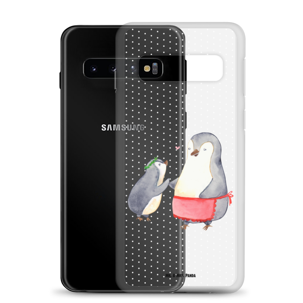 Handyhülle Pinguin mit Kind Handyhülle, Handycover, Transparente Handyhülle, Flexible Handyhülle, Handyschutz, Transparent, Durchsichtig, Schutzhülle für Handy, Stilvolle Handyhülle, Robuste Handyhülle, Schutz vor Kratzern, Schützende Handyhülle, Familie, Vatertag, Muttertag, Bruder, Schwester, Mama, Papa, Oma, Opa, Geschenk, Mami, Mutti, Mutter, Geburststag