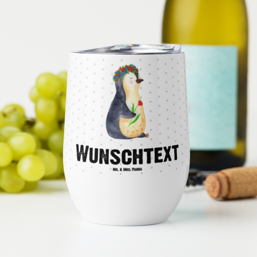Personalisierter Weinbecher Pinguin Blumenkranz Personalisierter Weinbecher, Personalisierter Glühwein Becher, Heißgetränke, Personalisierter Trinkbecher, Personalisierter Weinkelch, Personalisiertes Weingläser, hochwertiger Weinbecher, Weinbecher Reisen, Weinbecher unterwegs, Personalisertes Sommerglas, mit Namen, Wunschtext, Personalisierung, selbst bedrucken, Personalisiertes Weinglas, Pinguin, Pinguine, Blumenkranz, Universum, Leben, Wünsche, Ziele, Lebensziele, Motivation, Lebenslust, Liebeskummer, Geschenkidee