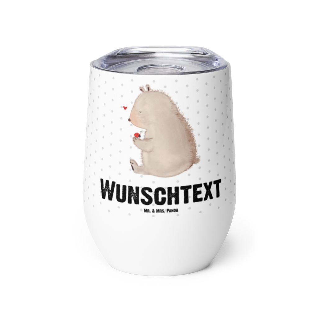 Personalisierter Weinbecher Bär mit Marienkäfer Personalisierter Weinbecher, Personalisierter Glühwein Becher, Heißgetränke, Personalisierter Trinkbecher, Personalisierter Weinkelch, Personalisiertes Weingläser, hochwertiger Weinbecher, Weinbecher Reisen, Weinbecher unterwegs, Personalisertes Sommerglas, mit Namen, Wunschtext, Personalisierung, selbst bedrucken, Personalisiertes Weinglas, Bär, Teddy, Teddybär, Marienkäfer, Liebe, Freiheit, Motivation, Das Leben ist schön