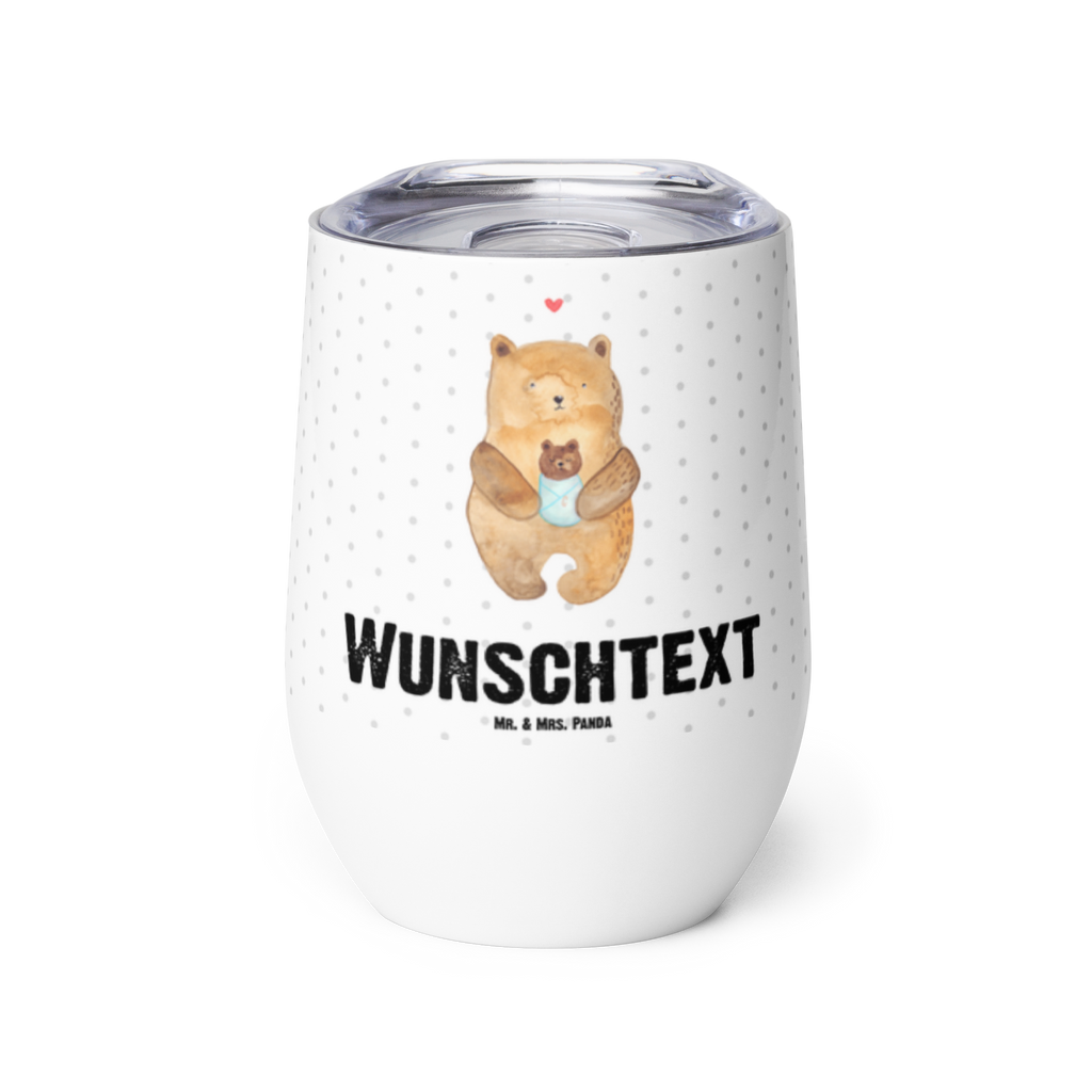 Personalisierter Weinbecher Bär mit Baby Personalisierter Weinbecher, Personalisierter Glühwein Becher, Heißgetränke, Personalisierter Trinkbecher, Personalisierter Weinkelch, Personalisiertes Weingläser, hochwertiger Weinbecher, Weinbecher Reisen, Weinbecher unterwegs, Personalisertes Sommerglas, mit Namen, Wunschtext, Personalisierung, selbst bedrucken, Personalisiertes Weinglas, Bär, Teddy, Teddybär, Eltern, Mutter, Baby, Taufe, Geburt, Nichte, Neffe, Enkel, Enkelin, Täufling, Geburtstag, Glückwunsch