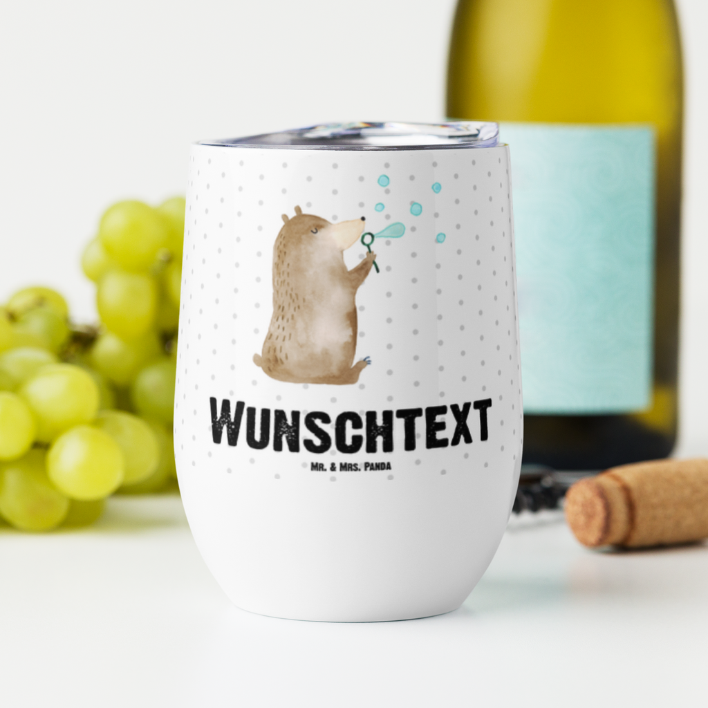 Personalisierter Weinbecher Bär Seifenblasen Personalisierter Weinbecher, Personalisierter Glühwein Becher, Heißgetränke, Personalisierter Trinkbecher, Personalisierter Weinkelch, Personalisiertes Weingläser, hochwertiger Weinbecher, Weinbecher Reisen, Weinbecher unterwegs, Personalisertes Sommerglas, mit Namen, Wunschtext, Personalisierung, selbst bedrucken, Personalisiertes Weinglas, Bär, Teddy, Teddybär, Seifenblasen Bär Lustig Sein Glücklich Traurig Happy