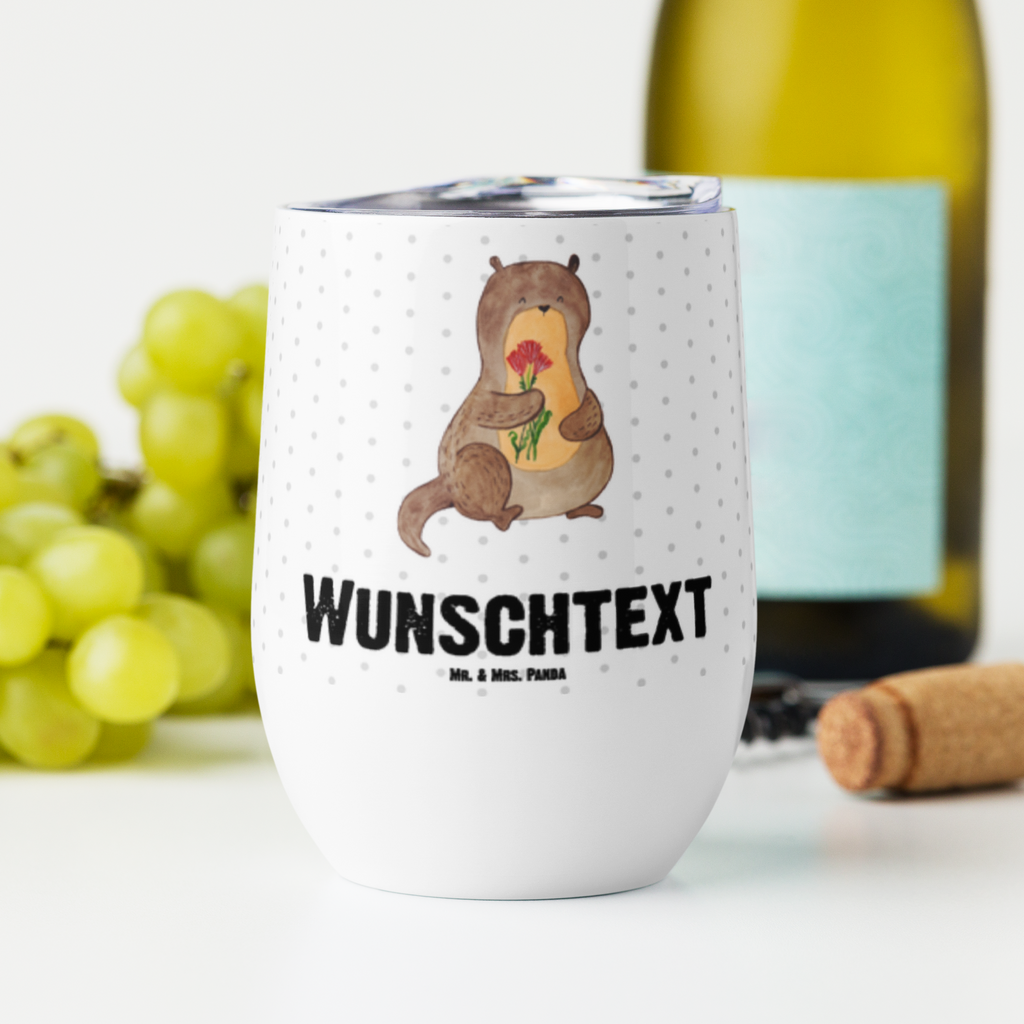 Personalisierter Weinbecher Otter Blumenstrauß Personalisierter Weinbecher, Personalisierter Glühwein Becher, Heißgetränke, Personalisierter Trinkbecher, Personalisierter Weinkelch, Personalisiertes Weingläser, hochwertiger Weinbecher, Weinbecher Reisen, Weinbecher unterwegs, Personalisertes Sommerglas, mit Namen, Wunschtext, Personalisierung, selbst bedrucken, Personalisiertes Weinglas, Otter, Fischotter, Seeotter, Otter Seeotter See Otter