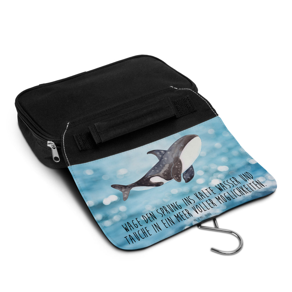 Kulturbeutel Orca Kulturbeutel, Zum Aufhängen, Waschtasche, Kosmetiktasche, Damen, Herren, Aufbewahrungstasche, Schminktasche, Kosmetikbeutel, Organizer, Kulturtasche, Schminkutensil, Meerestiere, Meer, Urlaub, Orca, Orcas, Killerwal, Wal, Möglichkeiten, Büro, Arbeit, Motivation, Selbstliebe, Neustart, Startup